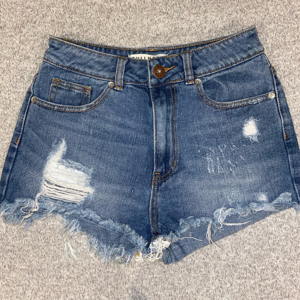Bullhead Denim Co Ripped Denim Shorts ; Size 3